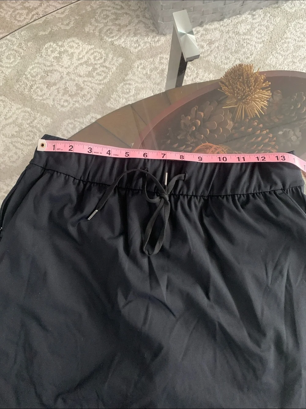 Everyday Black Drawstring Mini Skirt
